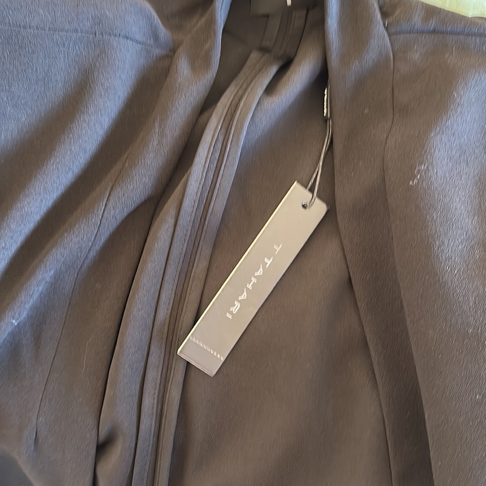 NWT T Tahari Collarless Open Front Blazer Black SZ-2X - Picture 9 of 10